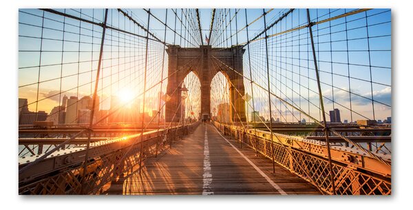 Tablou Printat Pe Sticlă Podul Brooklyn
