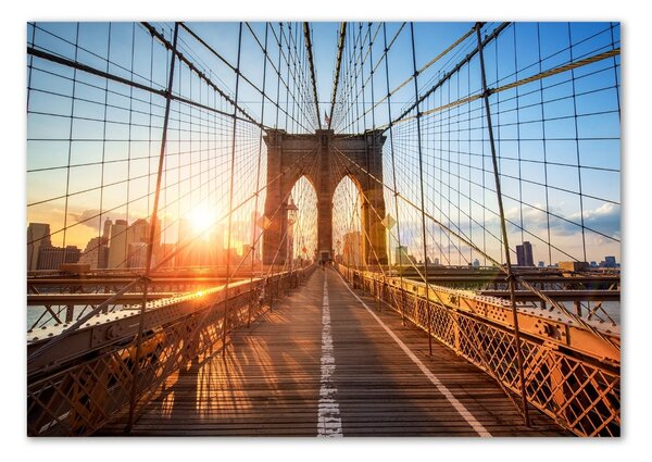 Tablou Printat Pe Sticlă Podul Brooklyn