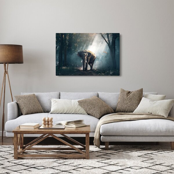 Tablou cu elefant în djunglă (90x60 cm)
