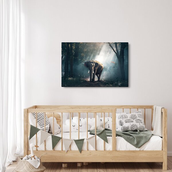 Tablou cu elefant în djunglă (90x60 cm)