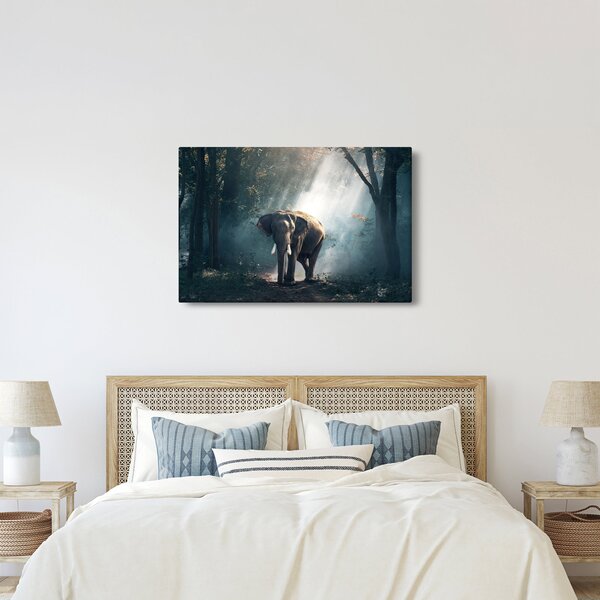 Tablou cu elefant în djunglă (90x60 cm)