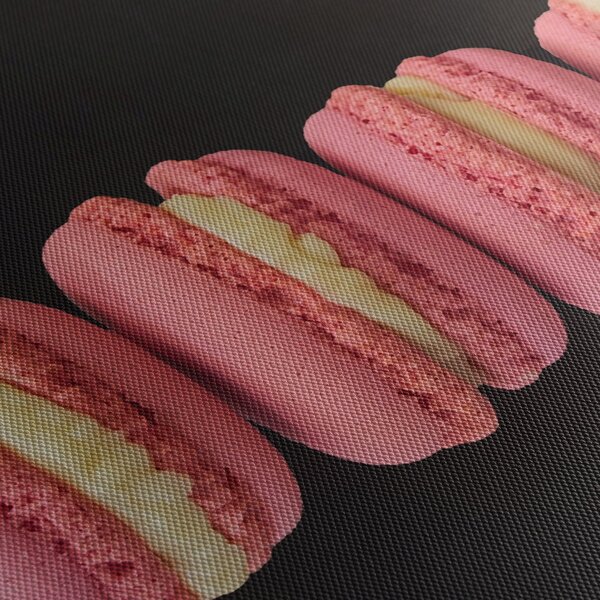 Tablou cu macarons (cu ceas) (90x30 cm)