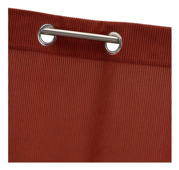 Draperie teracotă din catifea reiată 140x260 cm Merely – Casa Selección
