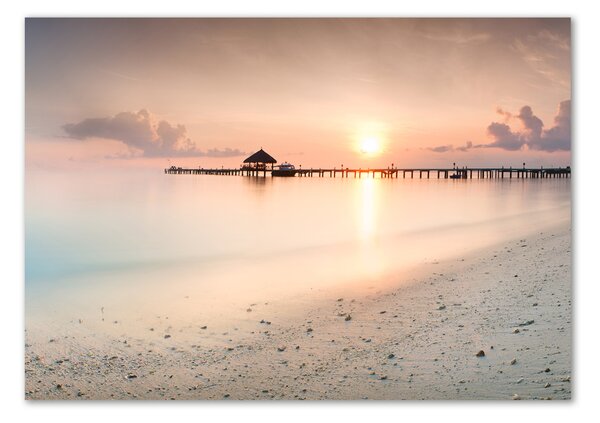 Tablou sticlă plaja Maldive