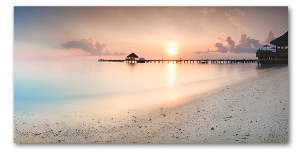 Tablou sticlă plaja Maldive