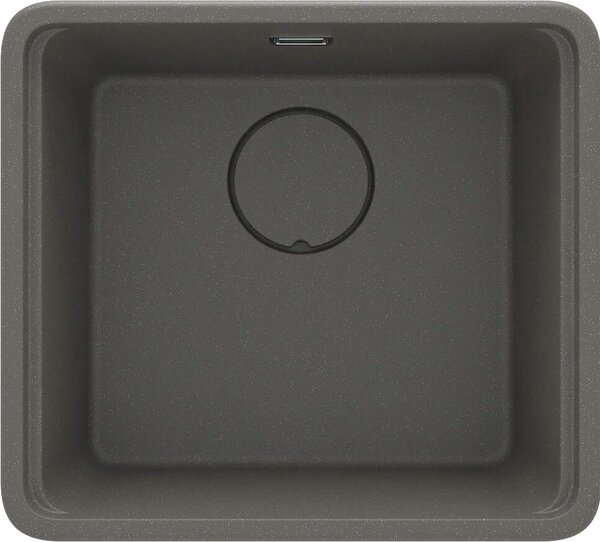 Deante Momi, chiuveta granit 1 camera 500x450x230 mm cu sifon economic, antracit, DEA-ZKM_T10A
