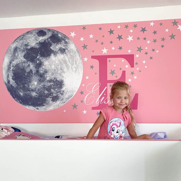 INSPIO-Autocolant textil - Autocolante pentru perete - Lună și stele
