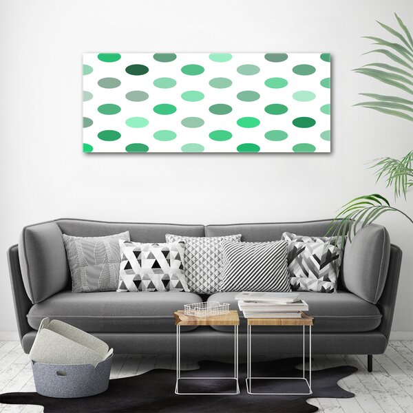 Tablou canvas puncte verzi