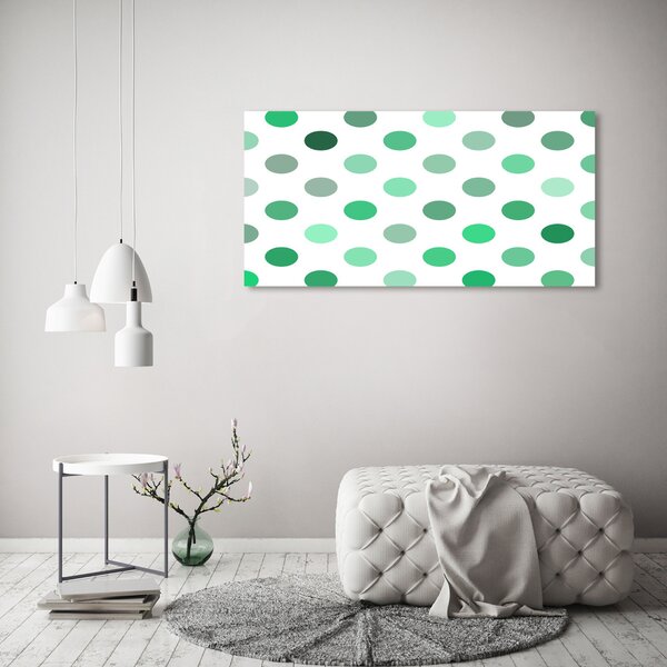 Tablou canvas puncte verzi