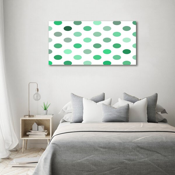 Tablou canvas puncte verzi