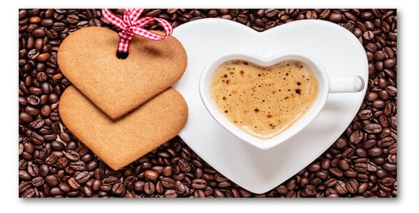 Fotografie imprimată pe sticlă Cafea si turta dulce