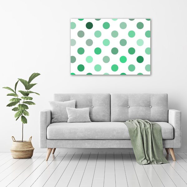 Tablou canvas puncte verzi