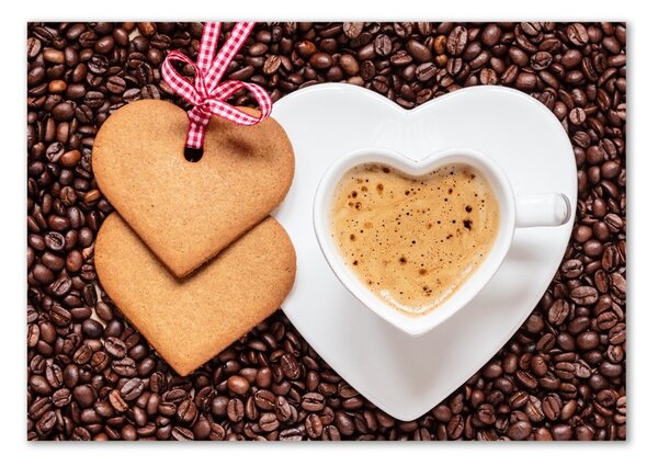 Fotografie imprimată pe sticlă Cafea si turta dulce