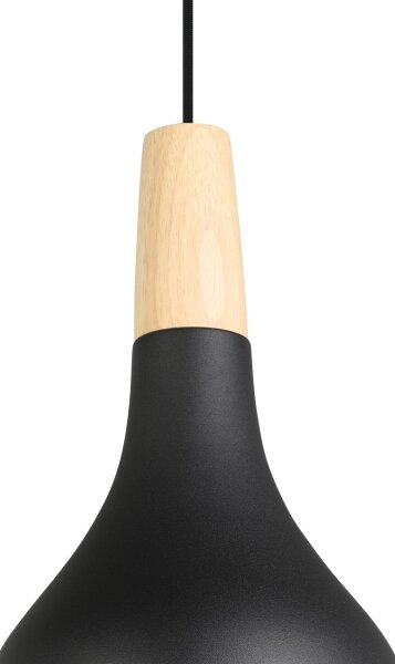Lustră pe cablu SABINAR 1xE27/40W/230V d. 18 cm neagră Eglo 900161
