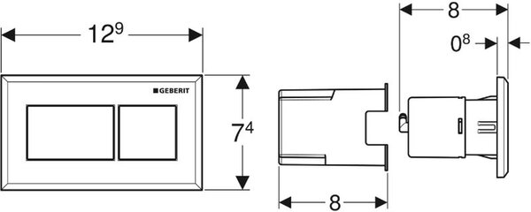 Geberit Sigma buton de spălare pentru WC crom mat 116.053.GH.1