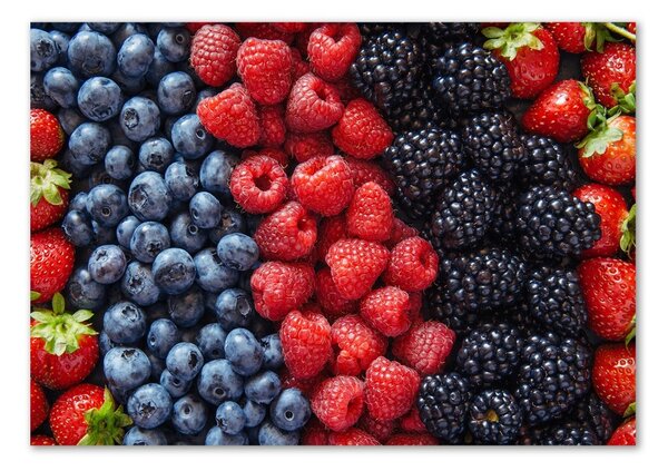 Tablou sticlă fructe de padure
