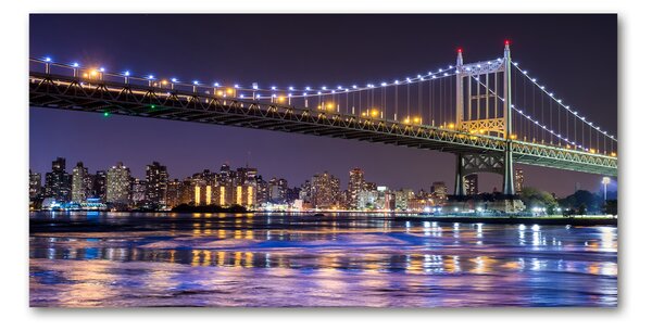 Tablou pe pe sticlă Podul în New York City