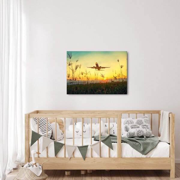 Tablou cu avionul ridicându-se spre zbor (70x50 cm)
