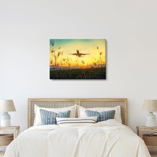 Tablou cu avionul ridicându-se spre zbor (70x50 cm)