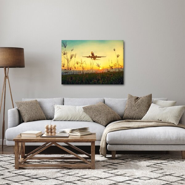 Tablou cu avionul ridicându-se spre zbor (70x50 cm)