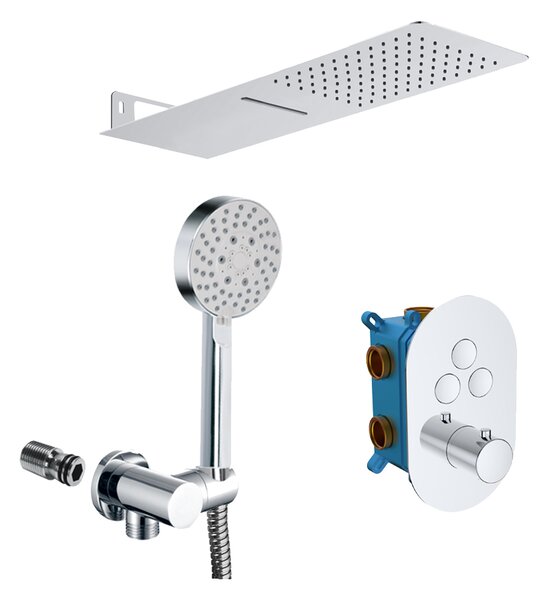Mereo Mereo, Set de duș cu robinet ascuns - 3 căi - capac oval, MER-CB60157TB4