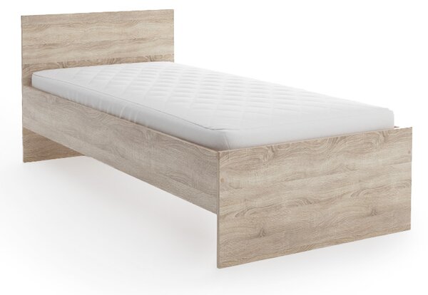 Pat ELISA 90 x 200 cm, stejar sonoma Saltele: Fara saltea, Somiera pat: Fara somiera