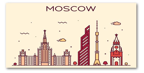 Imagine de sticlă clădiri din Moscova