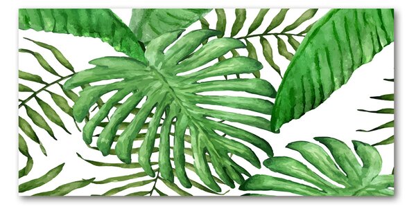 Tablou din Sticlă frunze tropicale