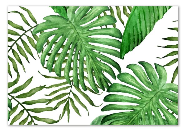 Tablou din Sticlă frunze tropicale