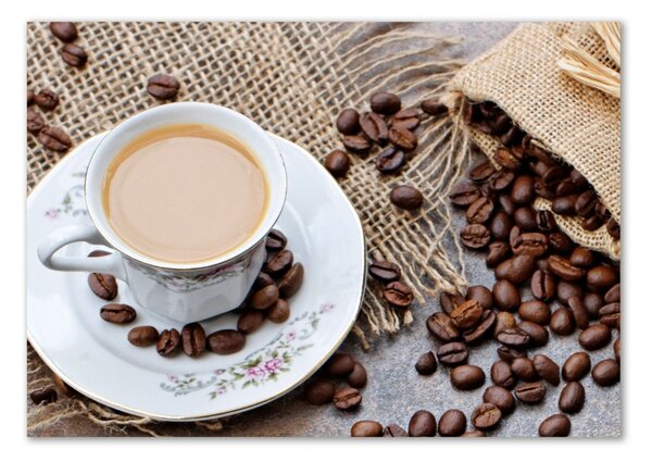 Tablou sticlă Cafea cu lapte