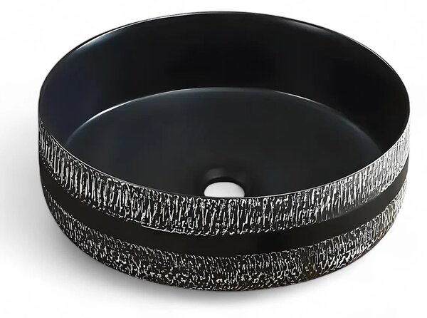 Lavoar Pe Blat Lugo R36cm, Negru, Portelan
