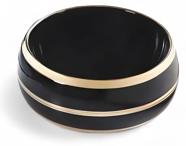 Lavoar Pe Blat Todos R41cm, Negru Si Auriu, Portelan