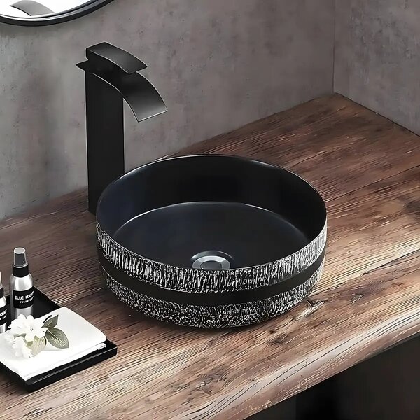 Lavoar Pe Blat Lugo R36cm, Negru, Portelan