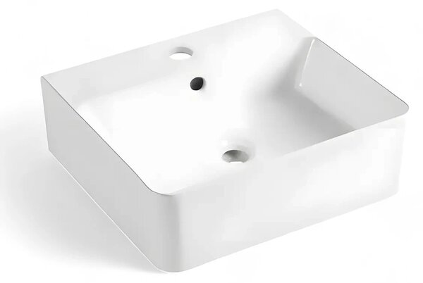 Lavoar Suspendat Sau Pe Blat Kairo 46x42cm, Alb, Portelan