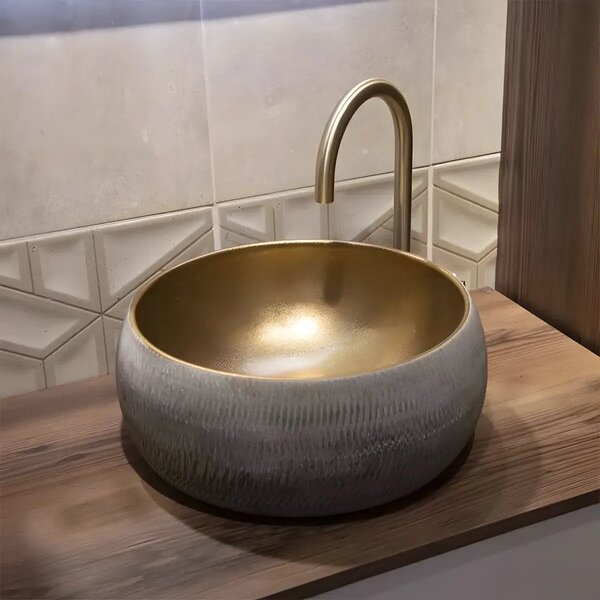 Lavoar Baie Malaga R41cm, Bronz, Ceramica