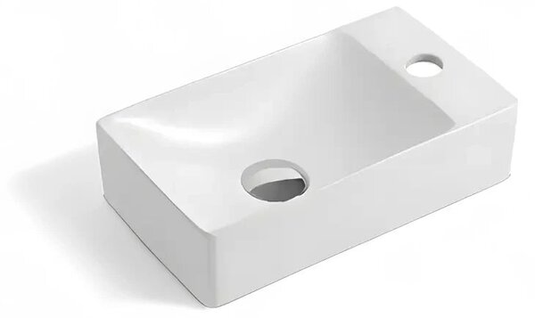 Lavoar Baie Gent 38x22cm, Alb, Portelan