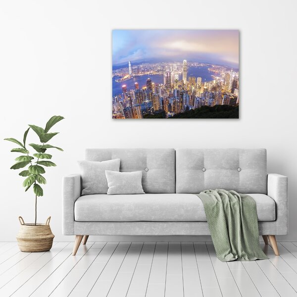 Tablou Printat Pe Sticlă Hong Kong panorama