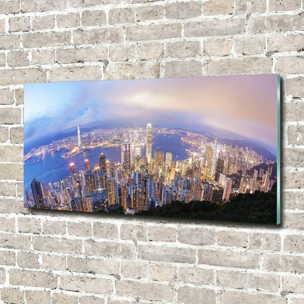 Tablou Printat Pe Sticlă Hong Kong panorama