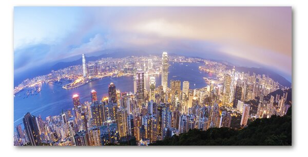 Tablou Printat Pe Sticlă Hong Kong panorama