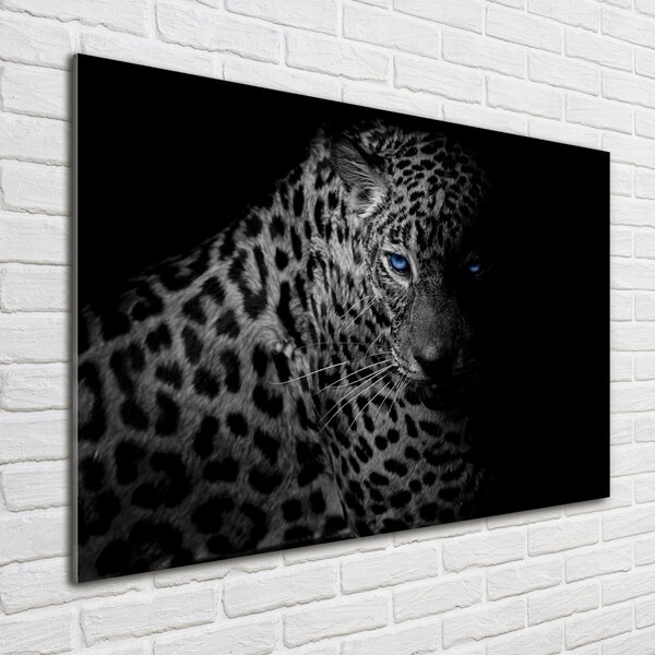 Fotografie imprimată pe sticlă leopard