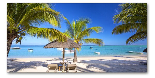 Tablou Printat Pe Sticlă plaja Mauritius