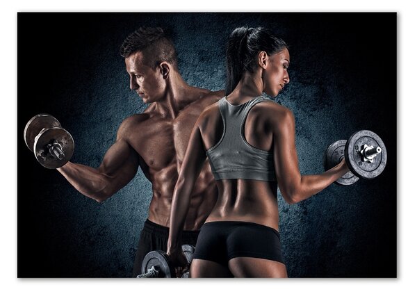 Fotografie imprimată pe sticlă Clădire musculare