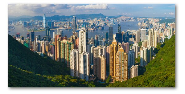 Fotografie imprimată pe sticlă Hong Kong panorama
