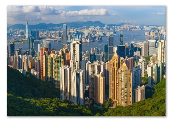 Fotografie imprimată pe sticlă Hong Kong panorama