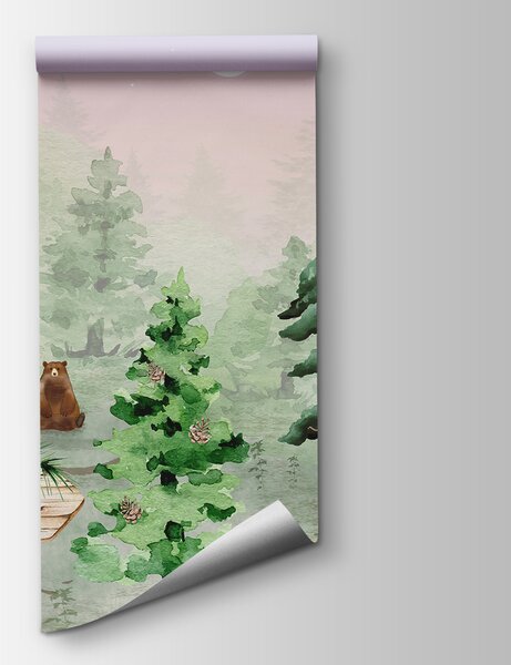 Fototapet Un grup de animale într-o pădure, Fototapet copii, Fototapet populare, u98990 - Tapeko.ro