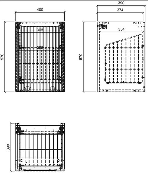 Comad Nova White dulap 40x39x57 cm alb NOVA WHITE 81-40-1DK