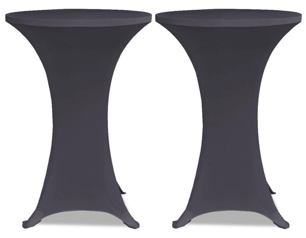 Husă elastică pentru masă, 2 buc., antracit, 70 cm