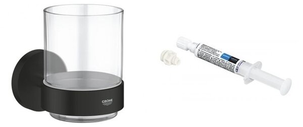 Set cană pentru spălat dinți Grohe Start 411942430, adeziv Grohe QuickGlue 41127000