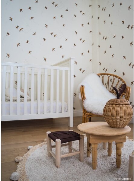 Covor pentru copii bej lavabil/țesut manual din bumbac ø120 cm Bubbly Honey – Lorena Canals