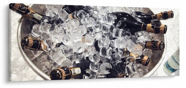 Tablou -șampanie la gheață (120x50 cm)